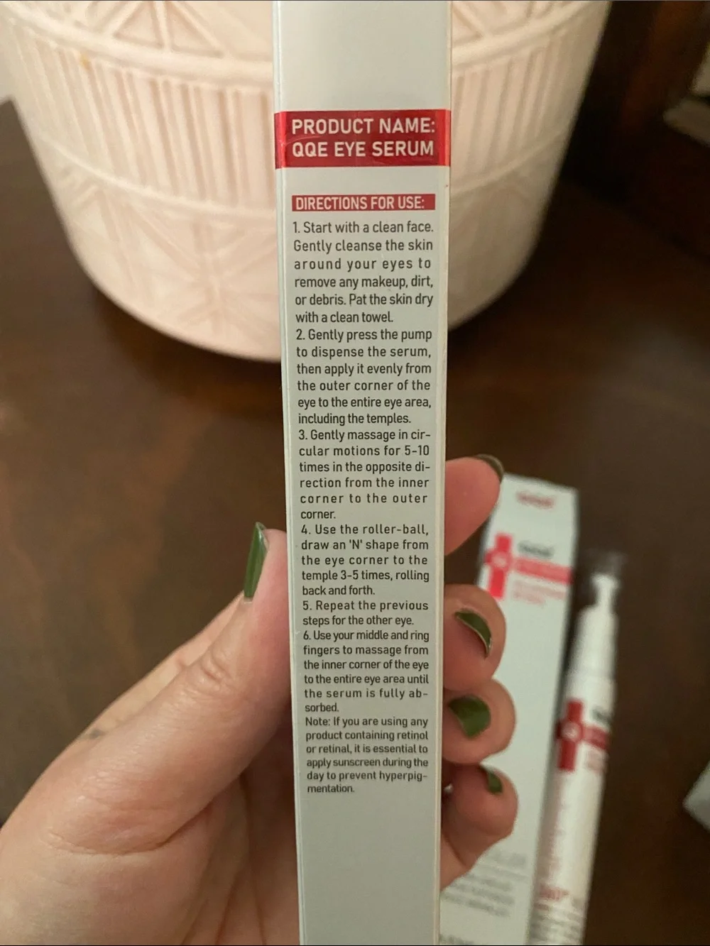 QQE Eye Serum 360° Roller with 5% Caffeine Retinal